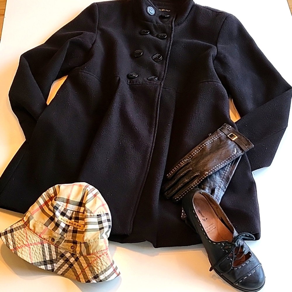 Pea Coat Piazza Italia | Velicina | Size XL Black 🇮🇹